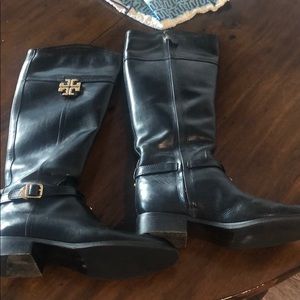 Tory Burch size 7.5 black leather boots